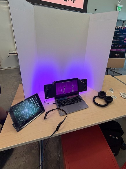 The NeuroLight setup between sessions
